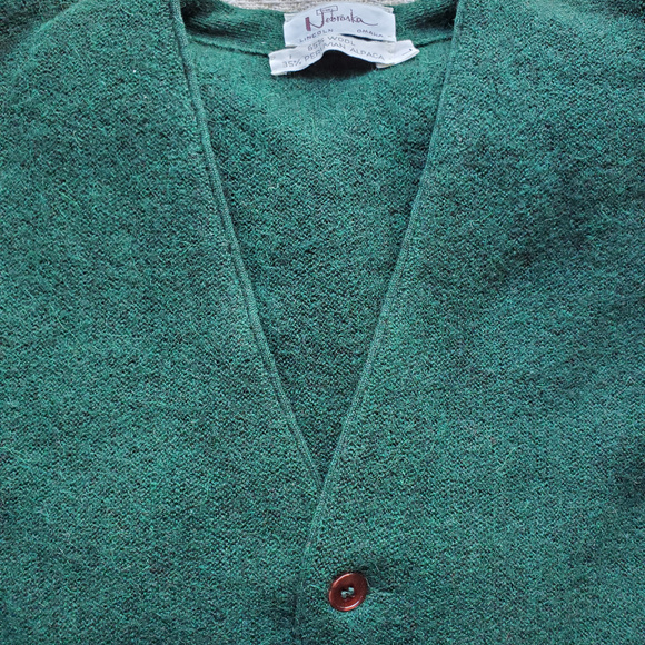 The Nebraska Other - VTG Madmen Nebraska Alpaca L Mens Golf Cardigan